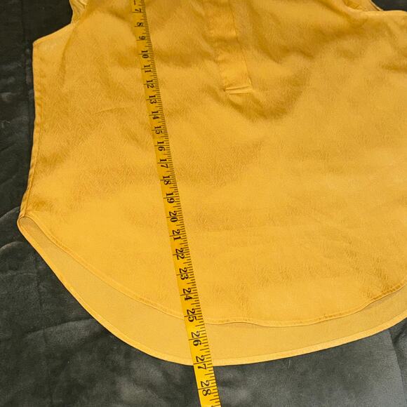 DKNY Sleeveless Ruffle Blouse Women's Medium Yellow No Size Tag - Picture 4 of 6